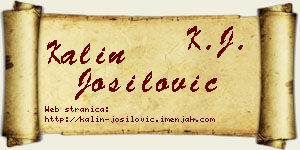 Kalin Jošilović vizit kartica